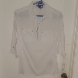 Zac & Rachel Petite White Blouse